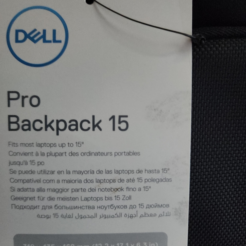 NWT Dell Pro Backpack 15 - Picture 8 of 11